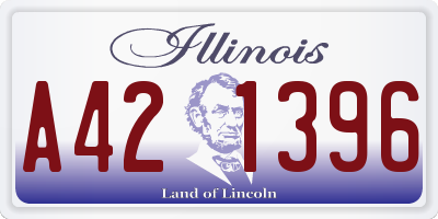 IL license plate A421396