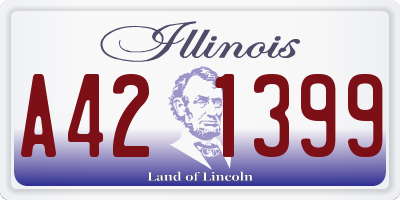 IL license plate A421399