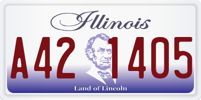 IL license plate A421405