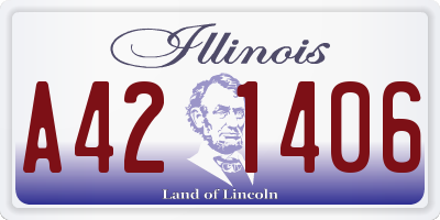IL license plate A421406