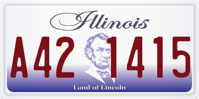 IL license plate A421415