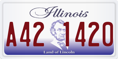 IL license plate A421420