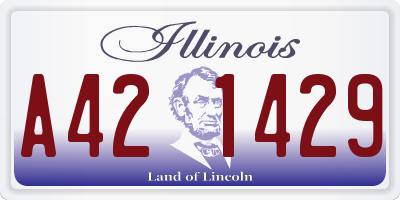 IL license plate A421429