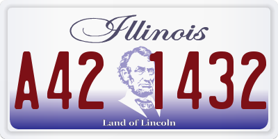 IL license plate A421432