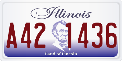 IL license plate A421436