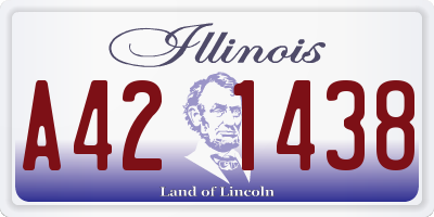 IL license plate A421438