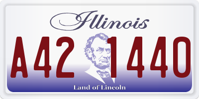 IL license plate A421440