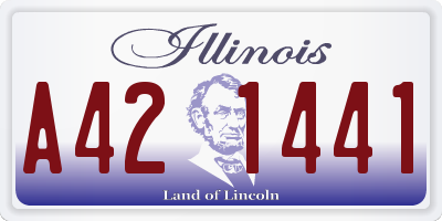 IL license plate A421441