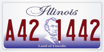 IL license plate A421442