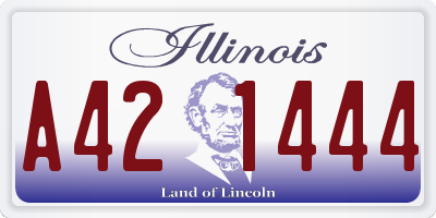 IL license plate A421444