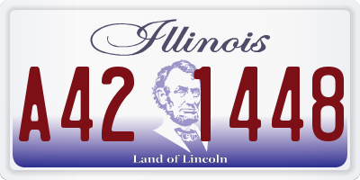 IL license plate A421448