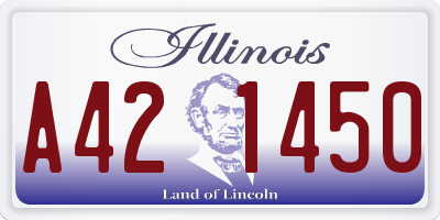 IL license plate A421450