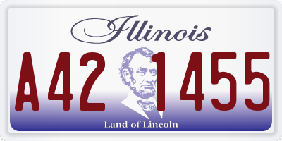 IL license plate A421455