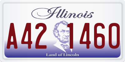 IL license plate A421460
