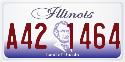 IL license plate A421464