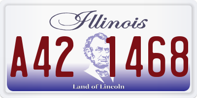IL license plate A421468