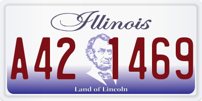 IL license plate A421469