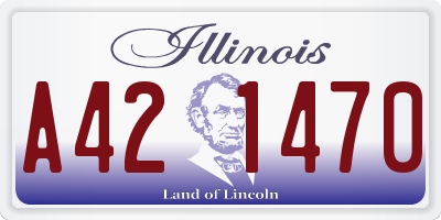 IL license plate A421470
