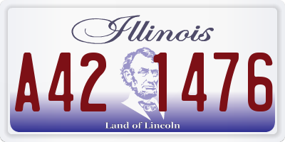IL license plate A421476
