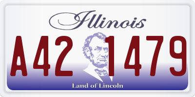 IL license plate A421479