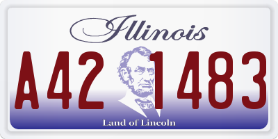 IL license plate A421483