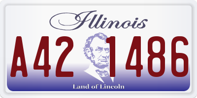 IL license plate A421486
