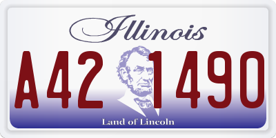 IL license plate A421490