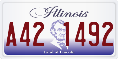 IL license plate A421492