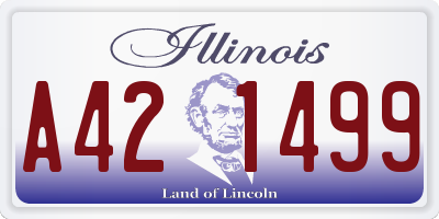 IL license plate A421499