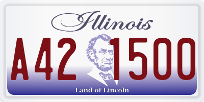 IL license plate A421500