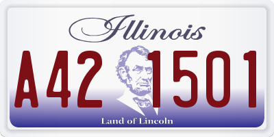 IL license plate A421501