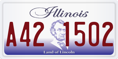 IL license plate A421502