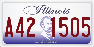 IL license plate A421505