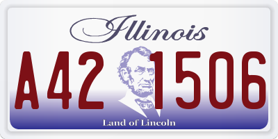 IL license plate A421506