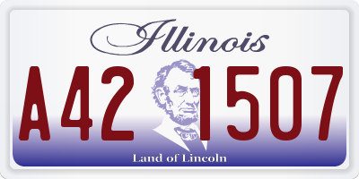 IL license plate A421507