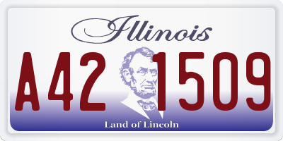 IL license plate A421509
