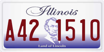 IL license plate A421510