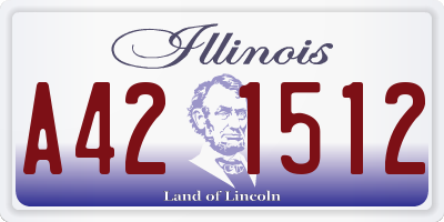 IL license plate A421512