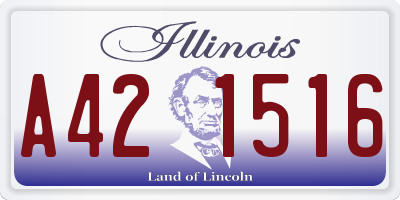 IL license plate A421516