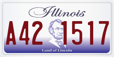 IL license plate A421517