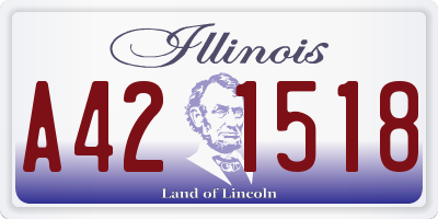 IL license plate A421518