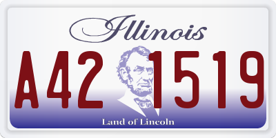 IL license plate A421519
