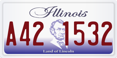 IL license plate A421532