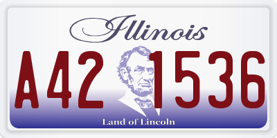 IL license plate A421536
