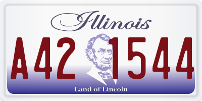 IL license plate A421544