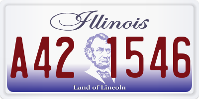 IL license plate A421546