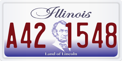 IL license plate A421548