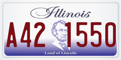 IL license plate A421550