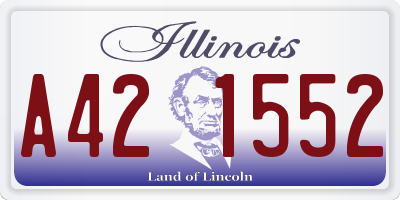 IL license plate A421552
