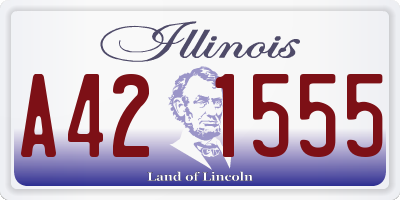 IL license plate A421555